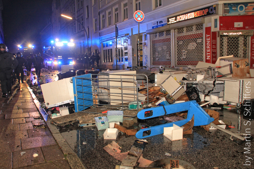 Nachteinsatz - Verwüstung im Schulterblatt bei G20 Gipfel